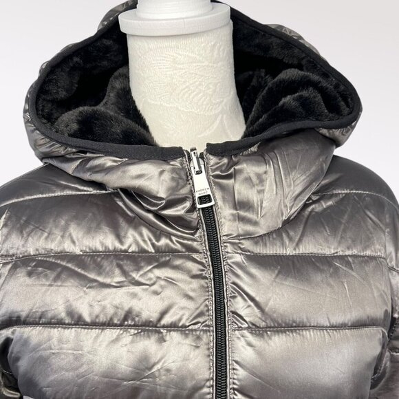 Andrew Marc Reversible Quilted Puffer Jacket Hooded Small - Picture 4 of 12